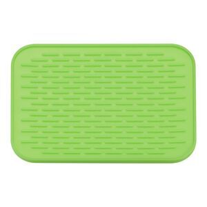8.5" x 6" Silicone Drain Pad Heat Resistant Non-Slipping - Green